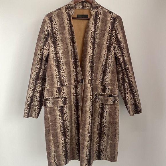 Anthropologie: Blank NYC Snake Charmer Snake Print Jacket - Picture 3 of 11